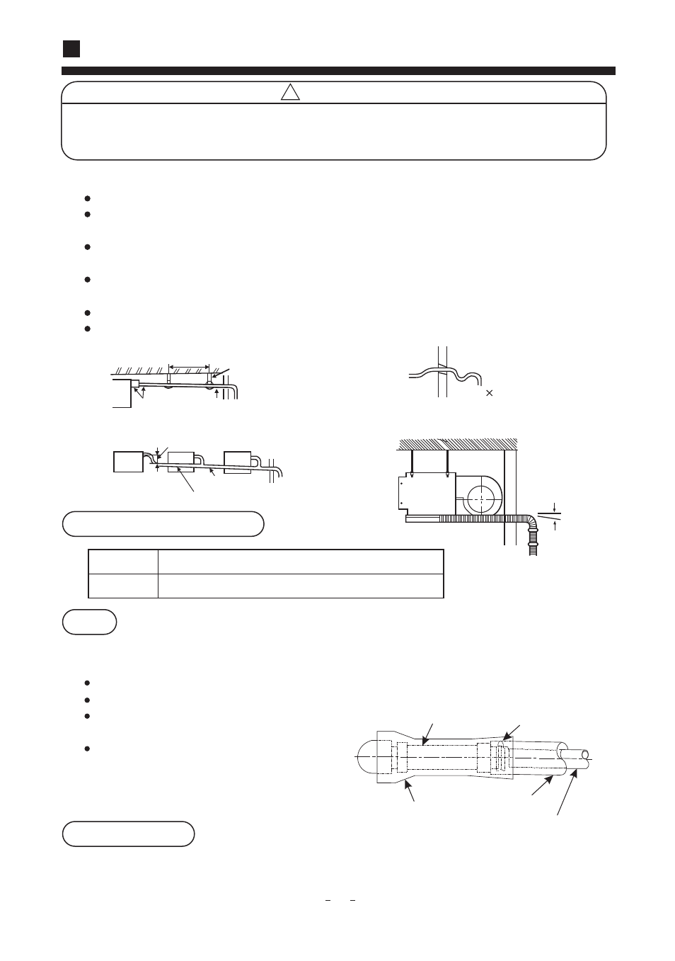 Installation manual for indoor unit, Requirements, Pipe and insulation material | Hose, Caution | haier AD142ALEAA User Manual | Page 19 / 25