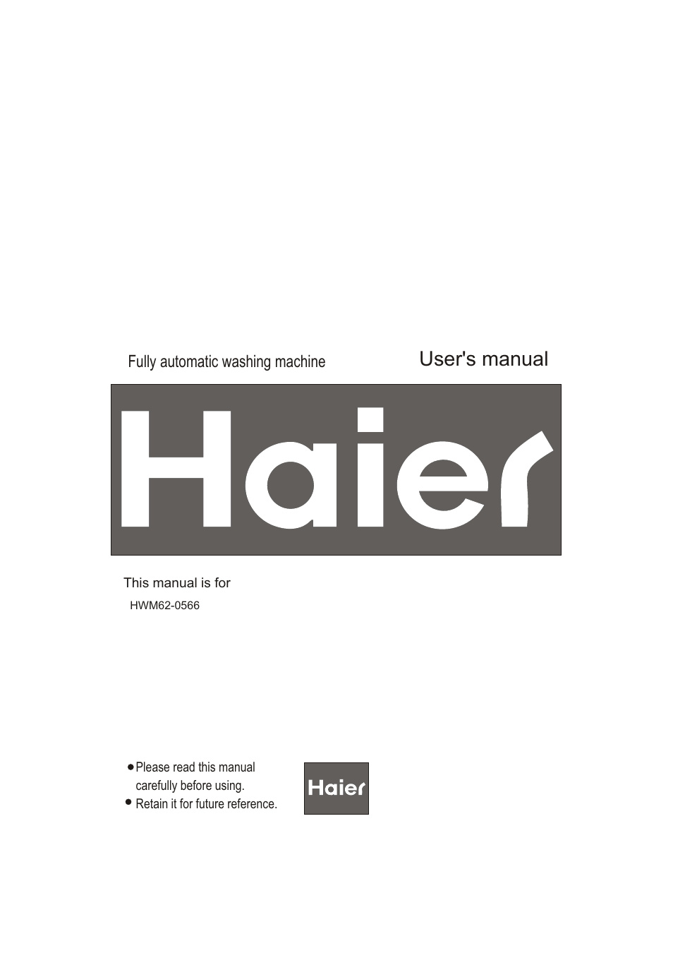 haier HWM62-0566 User Manual | 18 pages