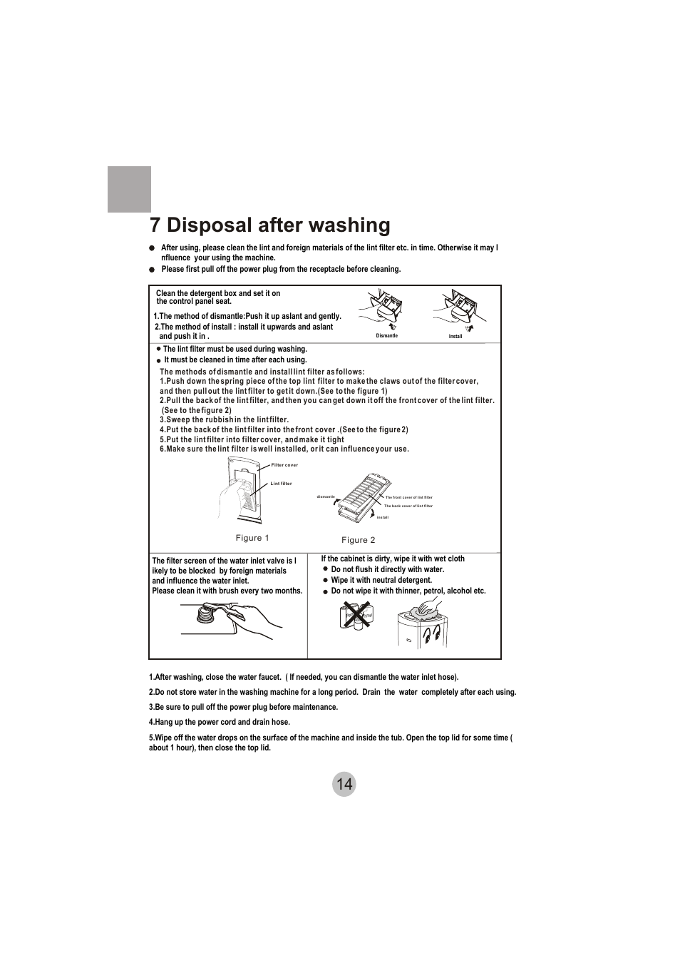 7 disposal after washing | haier HWM62-0566 User Manual | Page 16 / 18