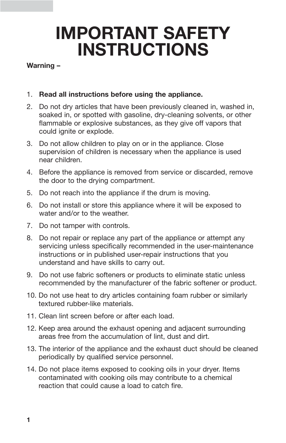 Important safety instructions | haier GDZ5-1C User Manual | Page 2 / 24