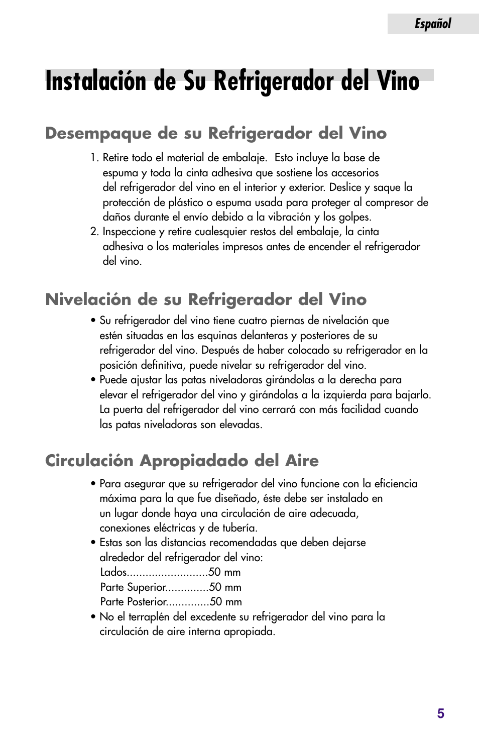 Instalación de su refrigerador del vino | haier JC-82GB User Manual | Page 31 / 87