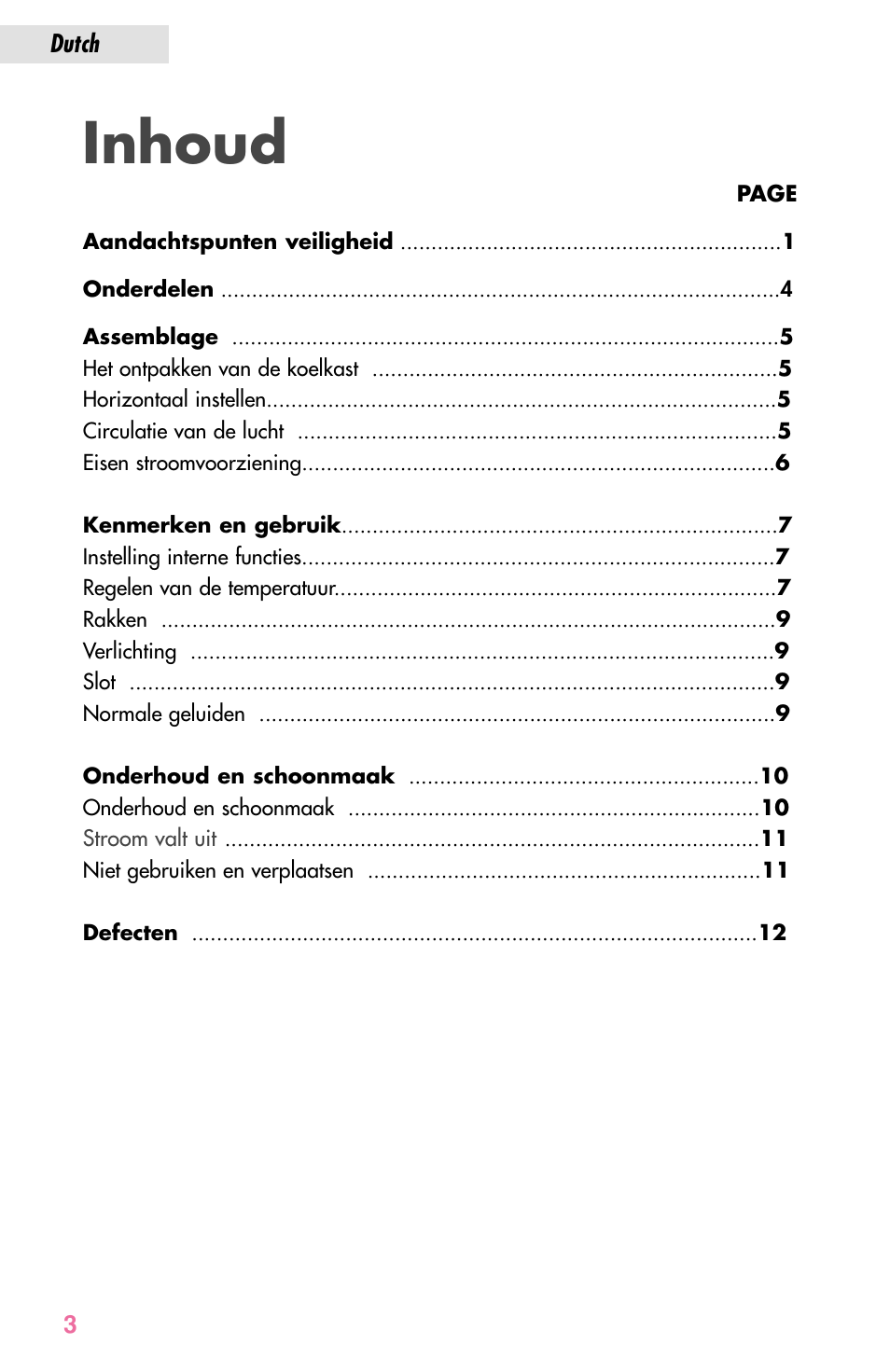 Inhoud | haier JC-82GB User Manual | Page 42 / 87