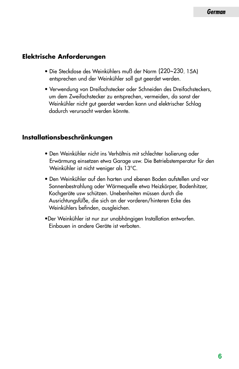 German 6 | haier JC-82GB User Manual | Page 57 / 87