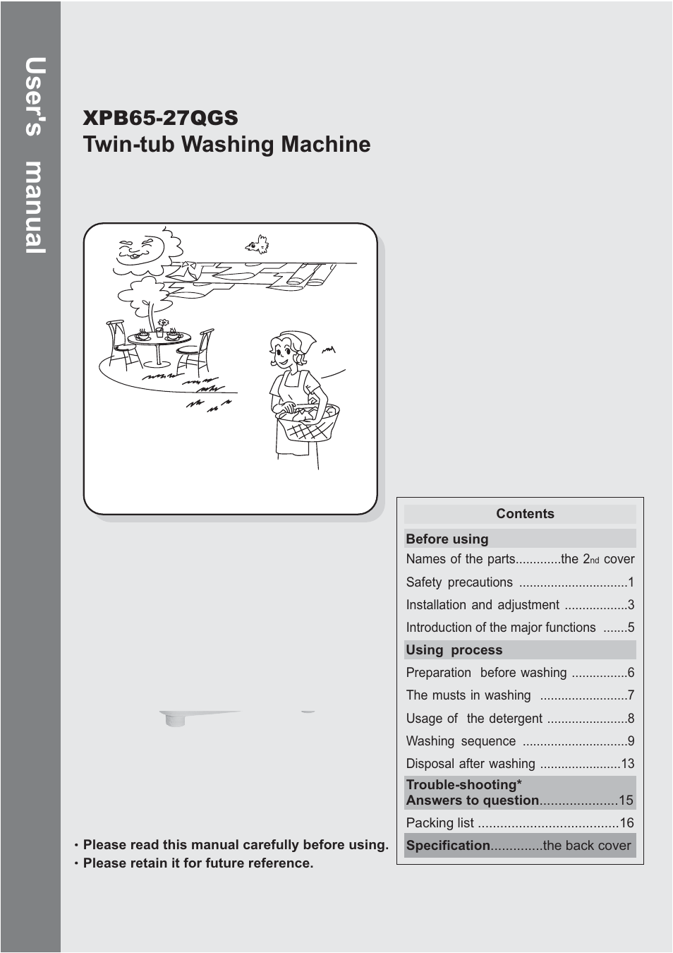 haier XPB65-27QGS User Manual | 18 pages