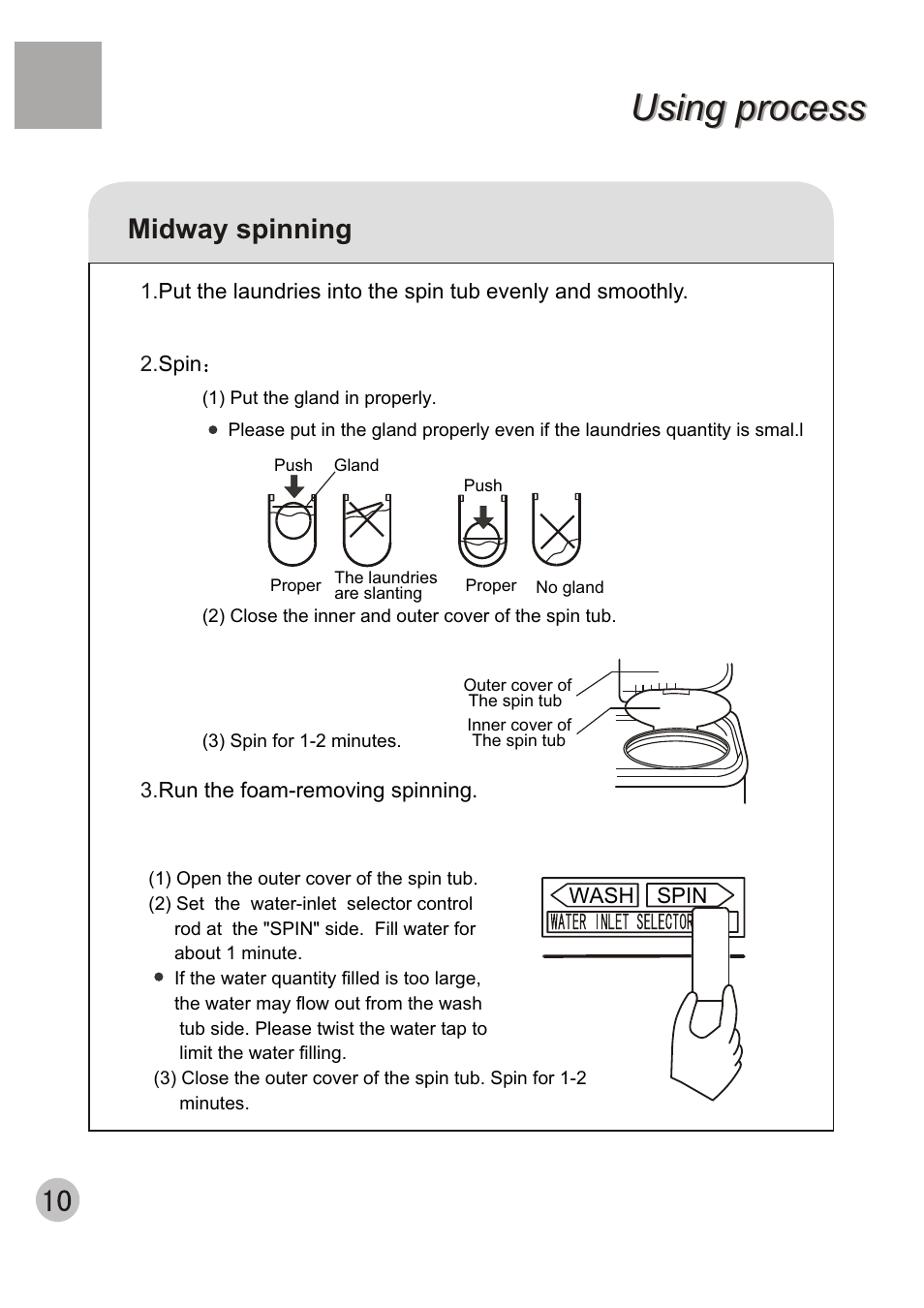 Using process, Midway spinning | haier XPB65-27QGS User Manual | Page 12 / 18