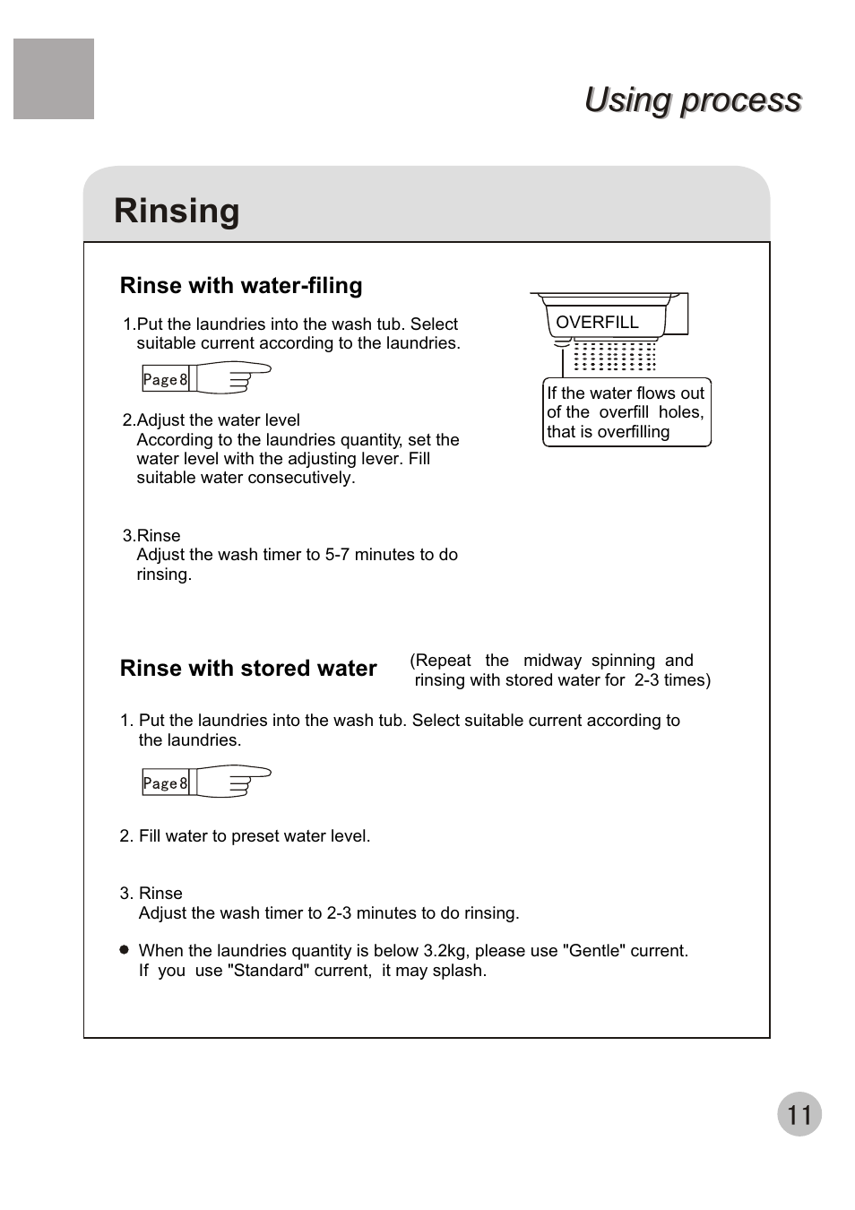 Rinsing using process using process | haier XPB65-27QGS User Manual | Page 13 / 18