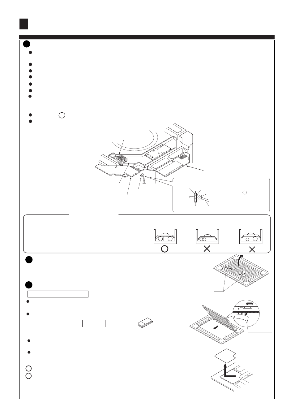 Installation procedure, Installation of ornament panel, Wiring example | Wiring, Warning >> 7 | haier AB282ACERA User Manual | Page 28 / 31