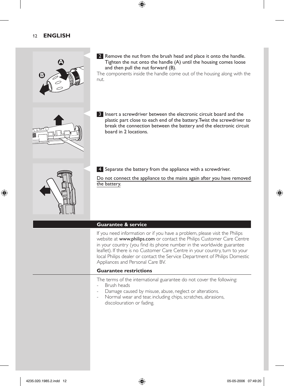 Philips HX 7351 User Manual | Page 12 / 92