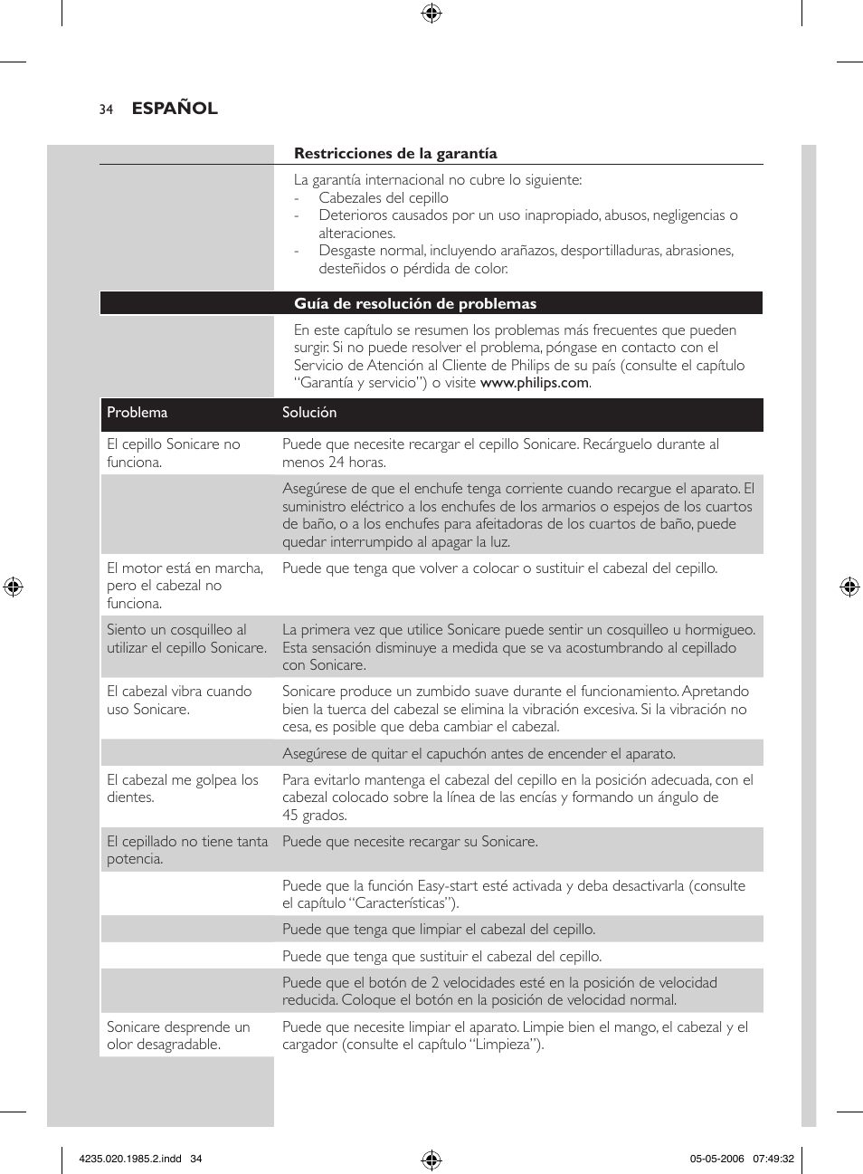 Philips HX 7351 User Manual | Page 34 / 92