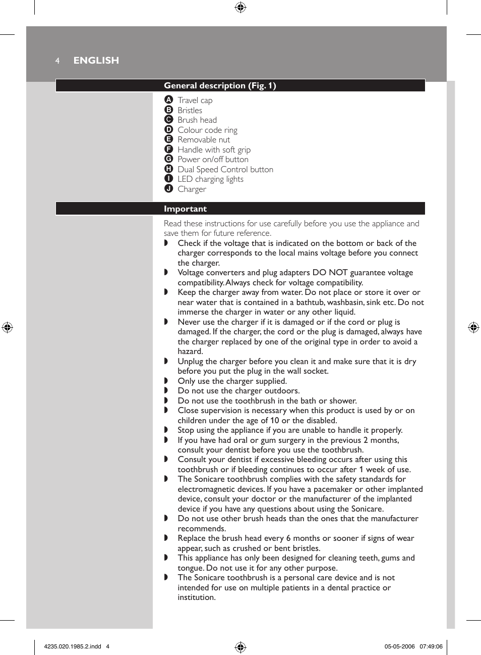 Philips HX 7351 User Manual | Page 4 / 92