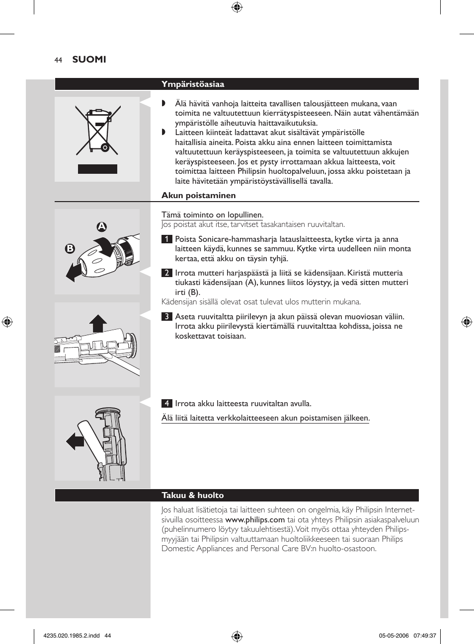 Philips HX 7351 User Manual | Page 44 / 92