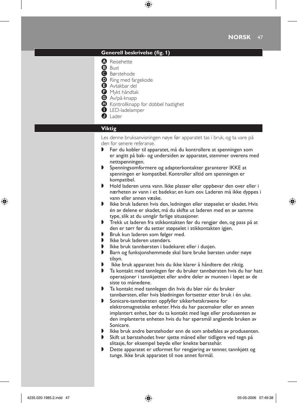 Philips HX 7351 User Manual | Page 47 / 92