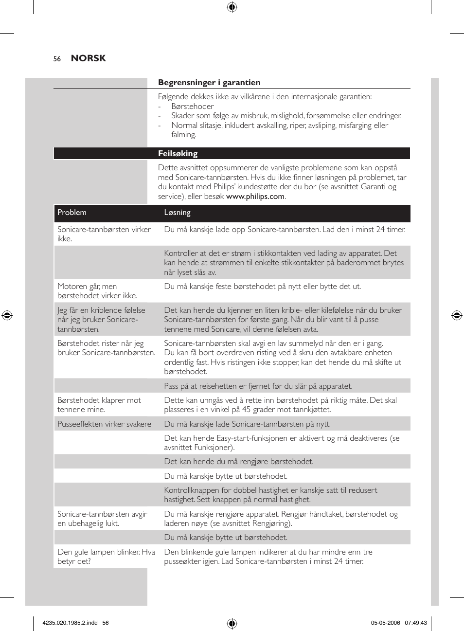 Philips HX 7351 User Manual | Page 56 / 92