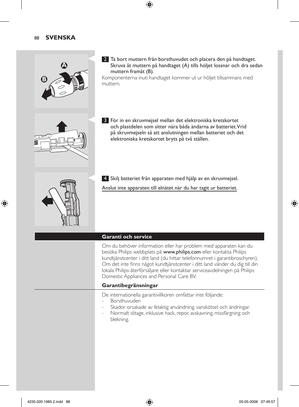 Philips HX 7351 User Manual | Page 88 / 92
