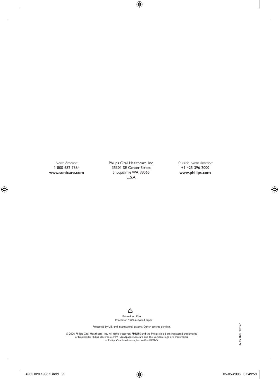 Philips HX 7351 User Manual | Page 92 / 92