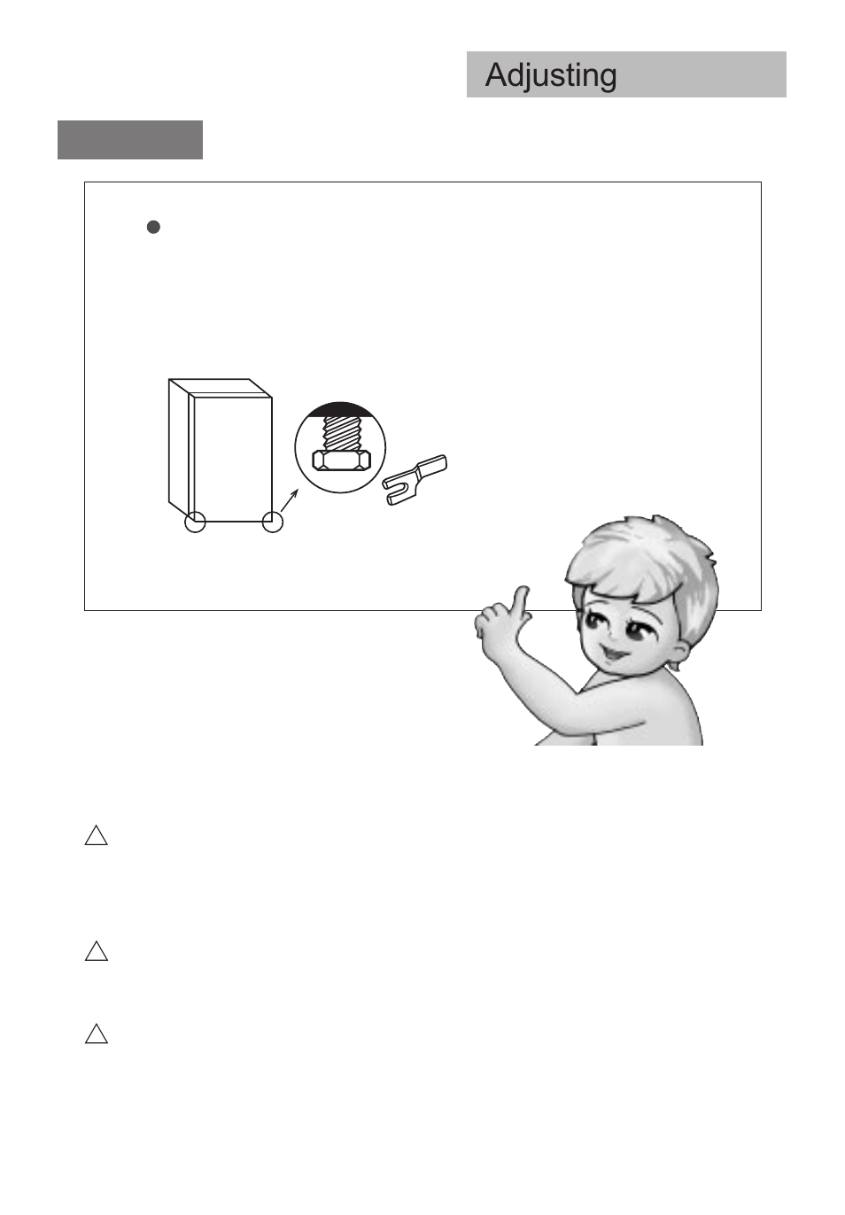 Adjusting | haier HBF130 User Manual | Page 3 / 11