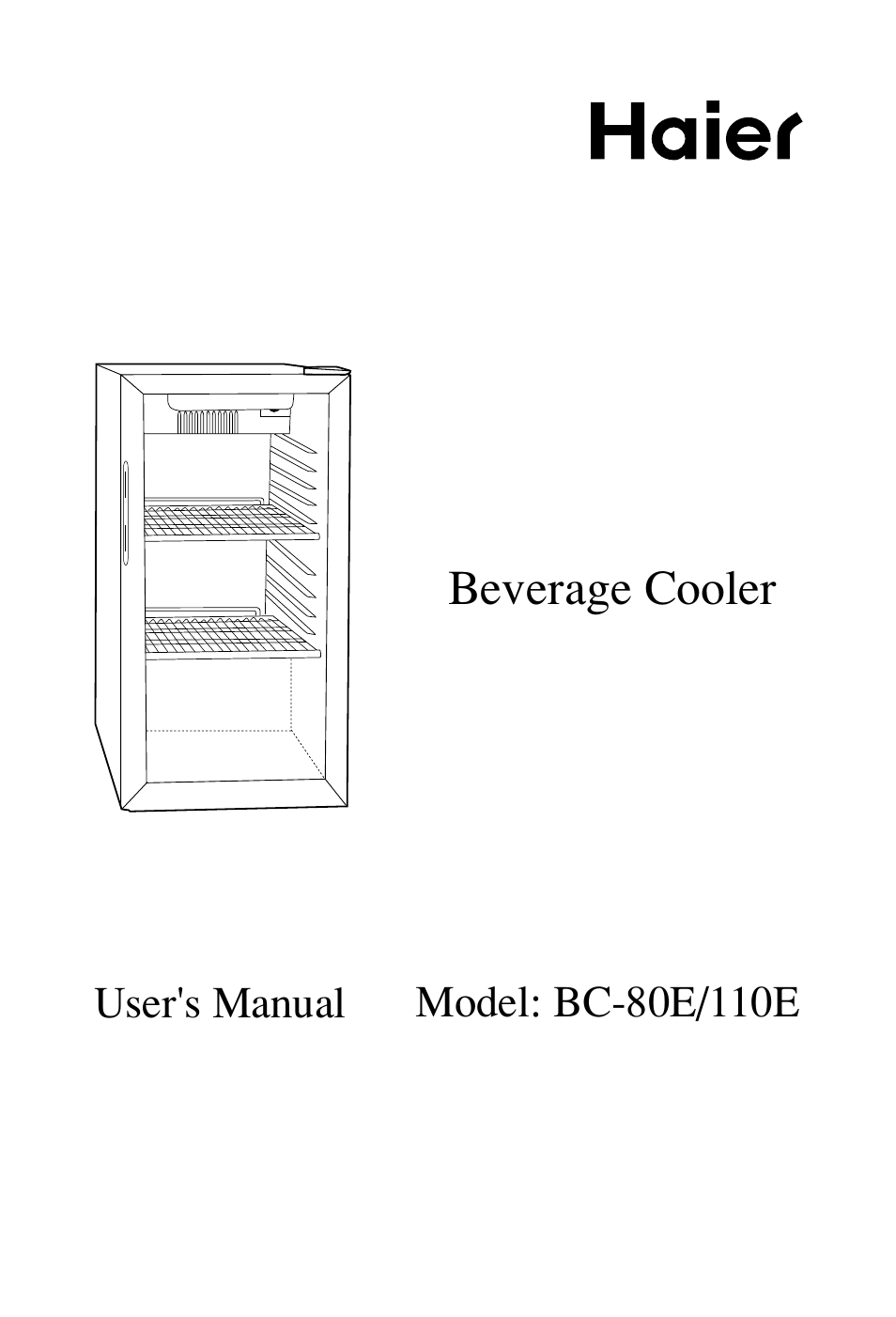 haier BC-80E User Manual | 15 pages