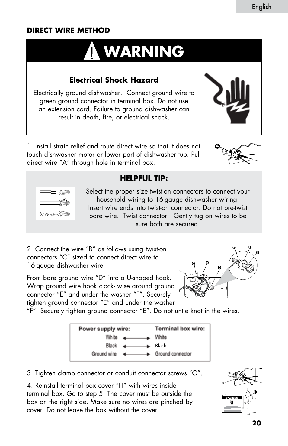 Warning | haier DW-7777-01 User Manual | Page 21 / 84