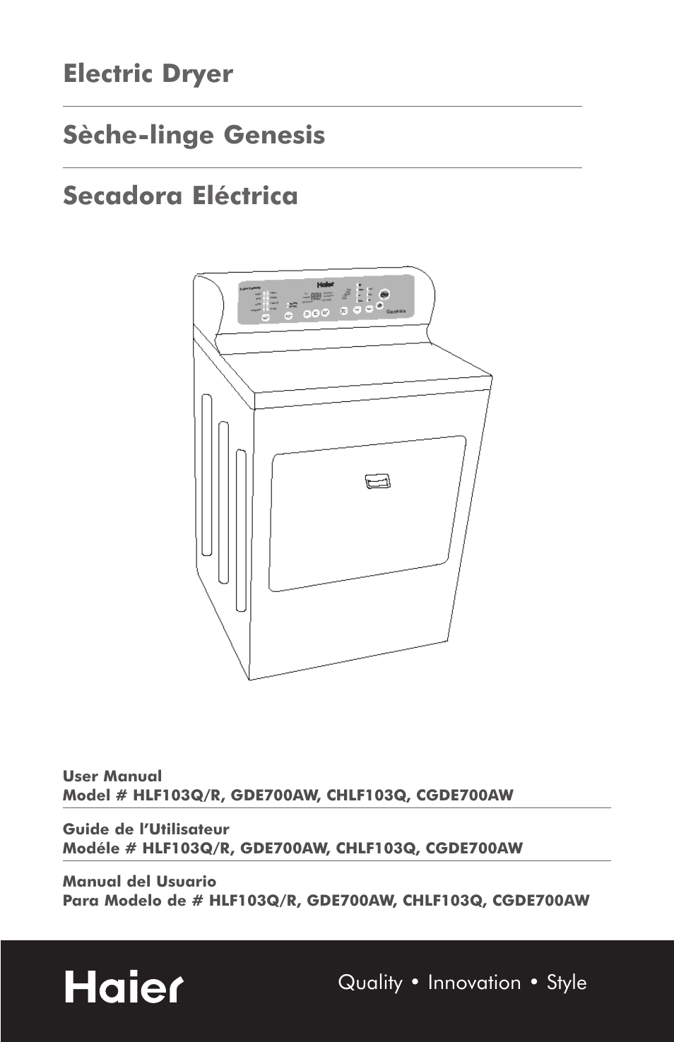 haier GDE700AW User Manual | 25 pages