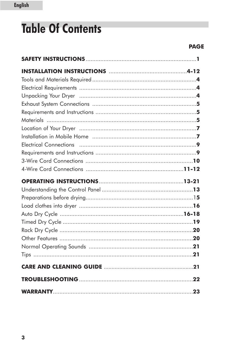 haier GDE700AW User Manual | Page 4 / 25