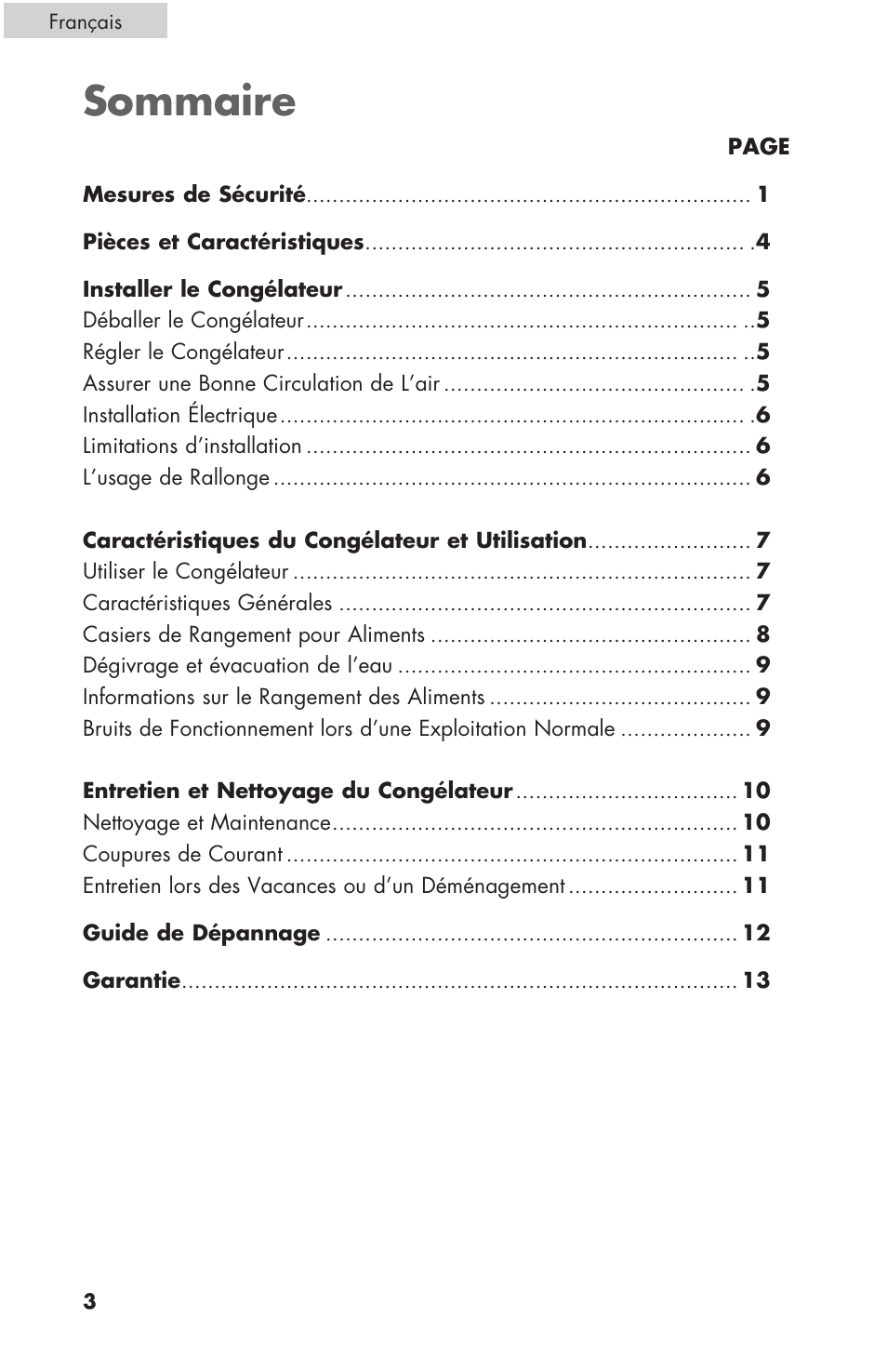 Sommaire | haier C SERIES ESCM050EC User Manual | Page 18 / 44