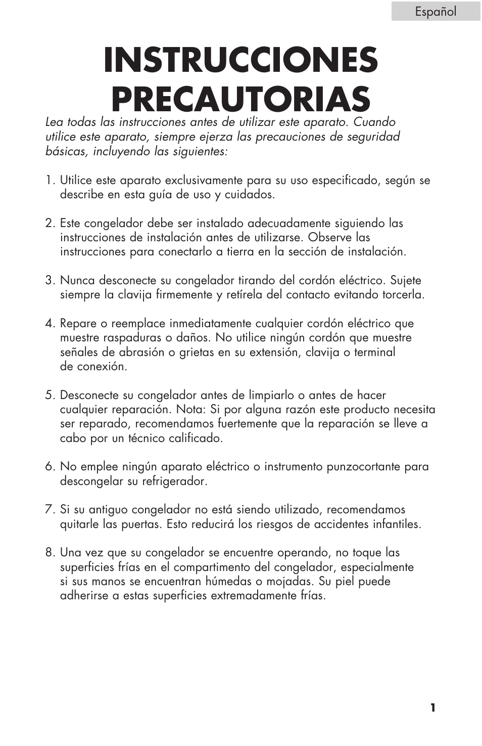 Instrucciones precautorias | haier C SERIES ESCM050EC User Manual | Page 29 / 44