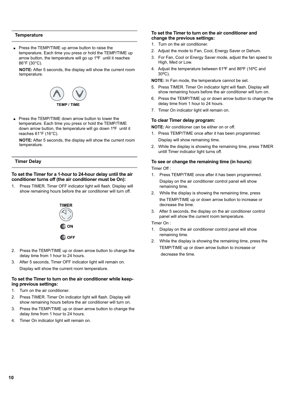 haier ESA405K User Manual | Page 10 / 44