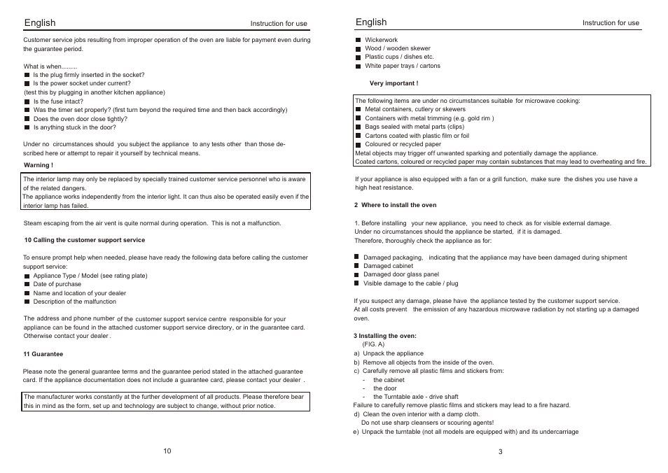 English | haier HMW24AEDSS User Manual | Page 5 / 8