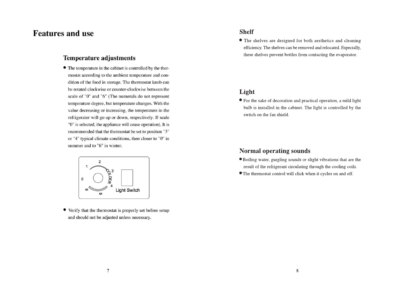 haier BC-110H User Manual | Page 8 / 8