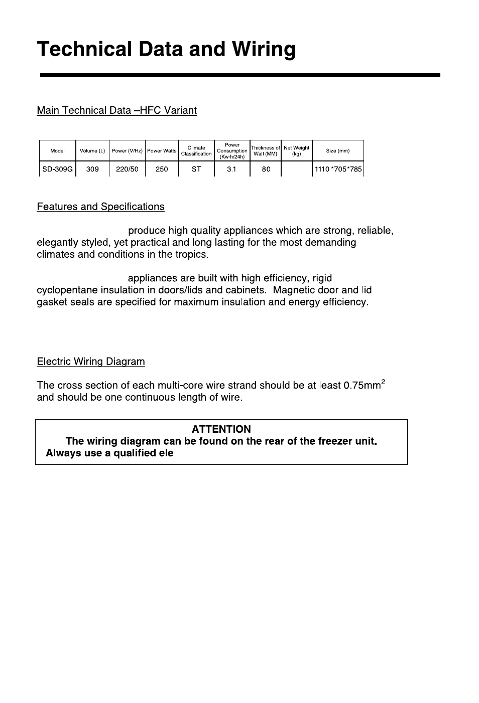 haier thermocool chest freezer sd-309g User Manual | Page 16 / 18
