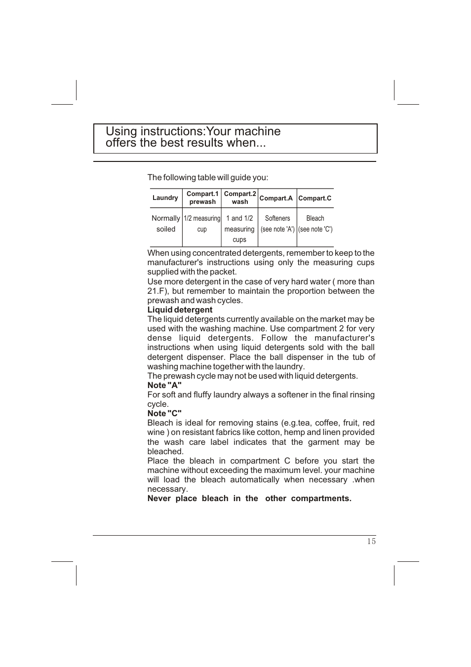 haier WNA600T User Manual | Page 15 / 22