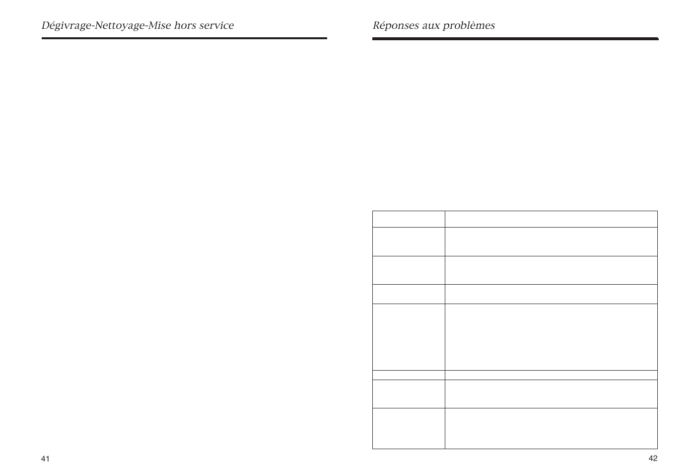 Dégivrage-nettoyage-mise hors service nettoyage, Cessation de l'utilisation, Pendant les vacances | Quand vous abandonnez le réfrigérateur, Pour le déménagement de l'appareil | haier HR-145 User Manual | Page 23 / 30