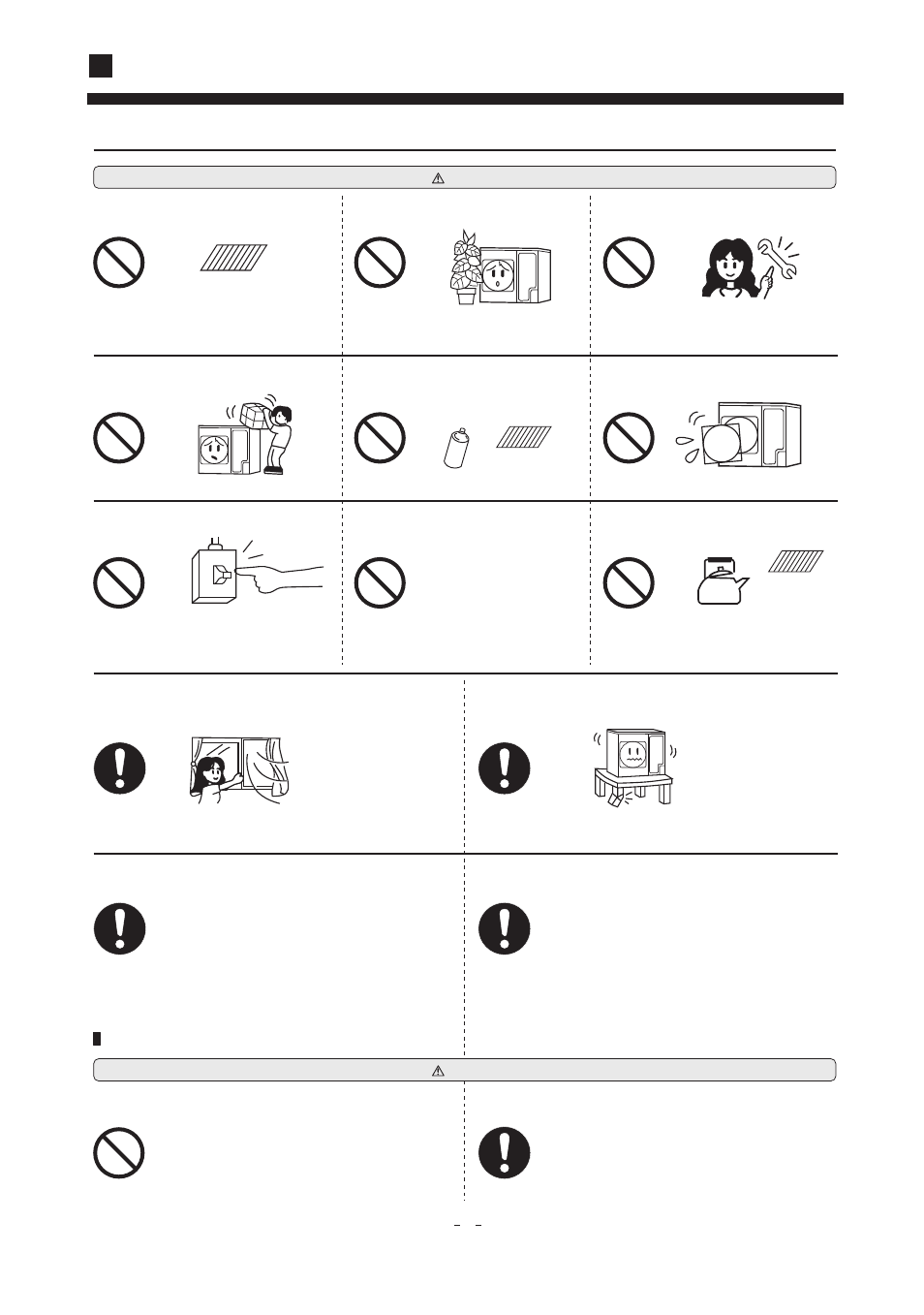 Safety precautions, Cautions for transfer or repair | haier AD42NAMBEA User Manual | Page 5 / 20