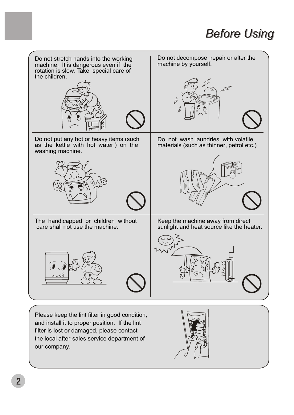 Before using | haier XQBM30-22 User Manual | Page 4 / 20