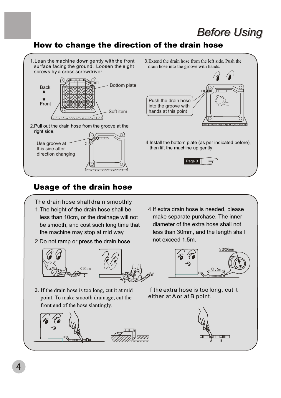 Before using | haier XQBM30-22 User Manual | Page 6 / 20