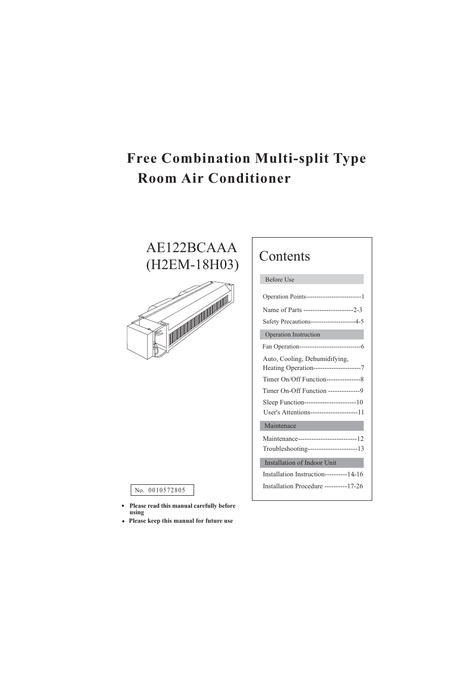 haier AE122BCAAA (H2EM-18H03) User Manual | 27 pages