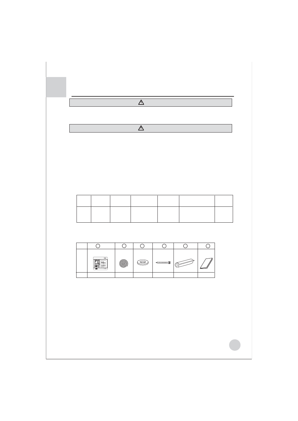 Installation instruction, Notice warning, Installation tools | Standard accessories, Accessories attached with the unit | haier AE122BCAAA (H2EM-18H03) User Manual | Page 16 / 27