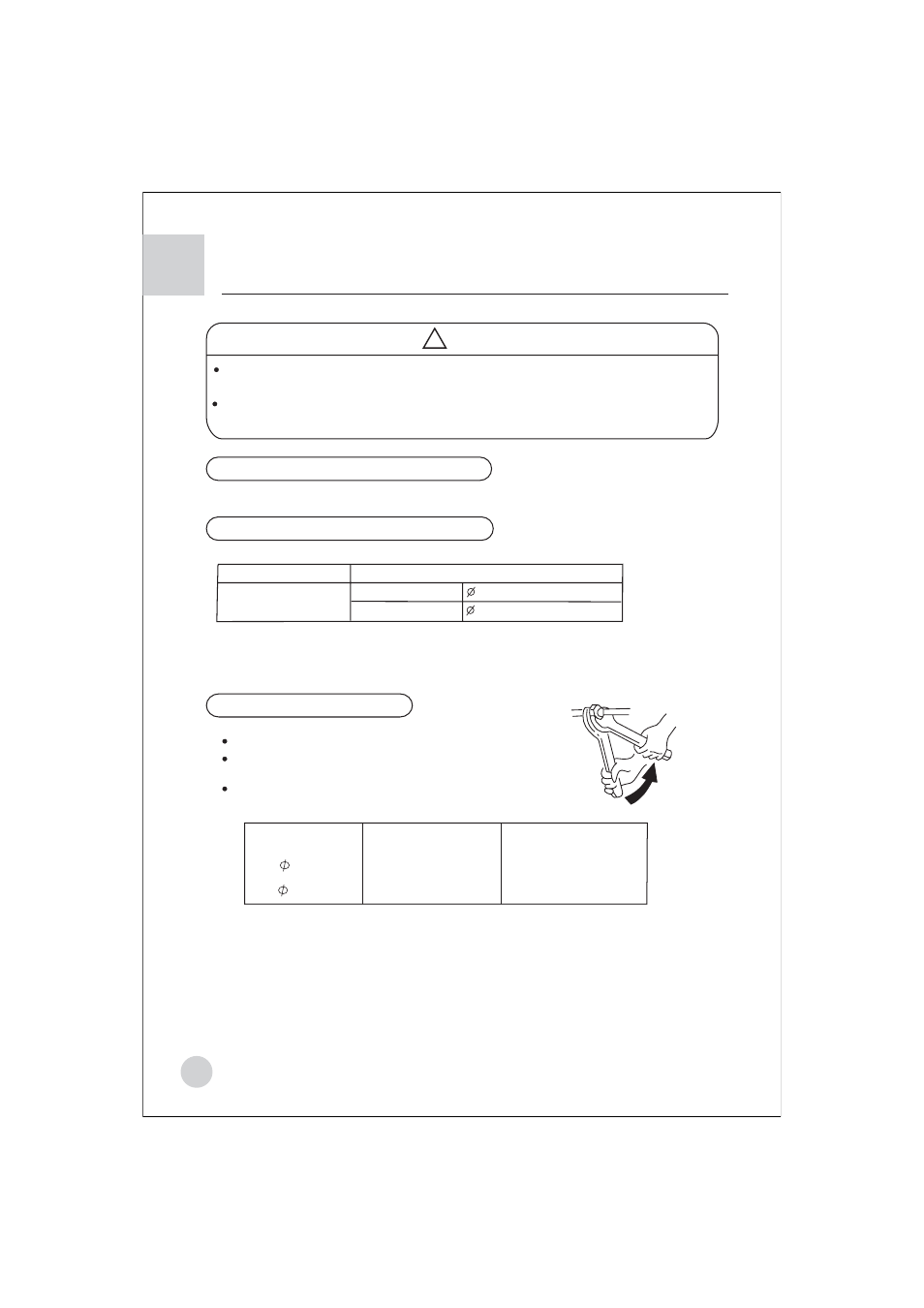 Installation procedure, Install indoor unit, Warning | haier AE122BCAAA (H2EM-18H03) User Manual | Page 23 / 27