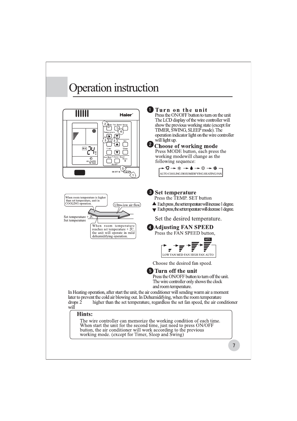 haier AE122BCAAA (H2EM-18H03) User Manual | Page 8 / 27