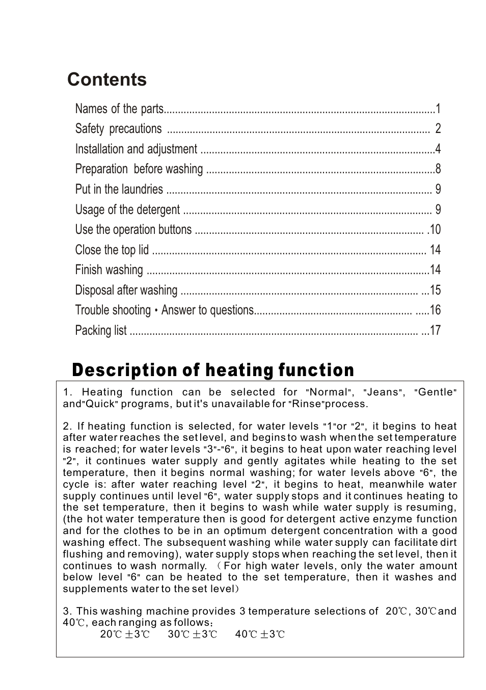 haier XQB55-10H User Manual | Page 2 / 20