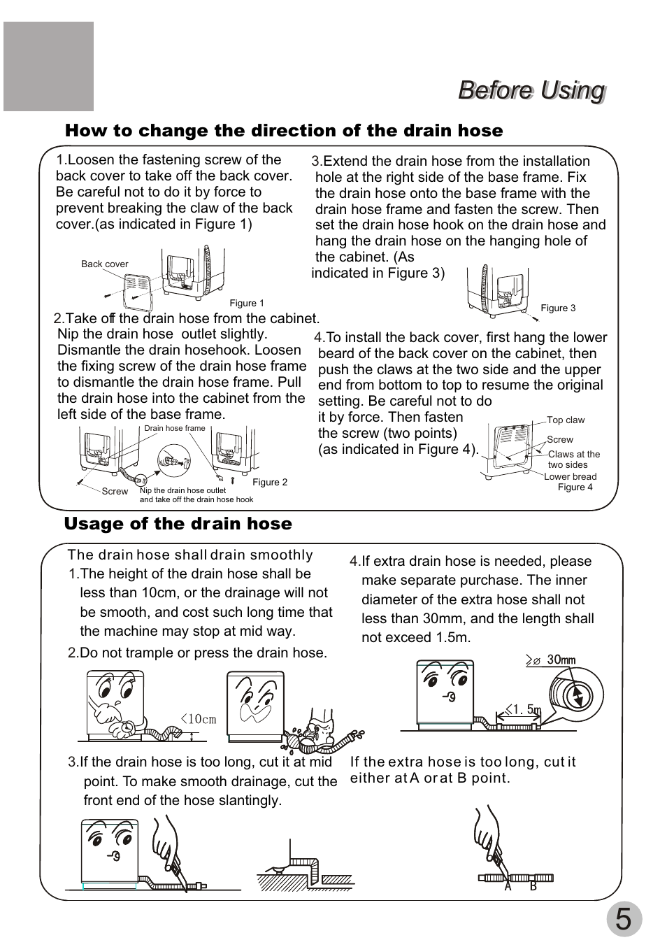 Before using | haier XQB55-10H User Manual | Page 7 / 20