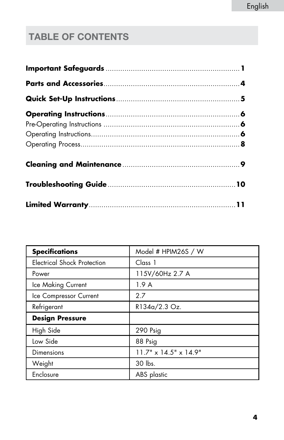 haier HPIM26W User Manual | Page 5 / 13