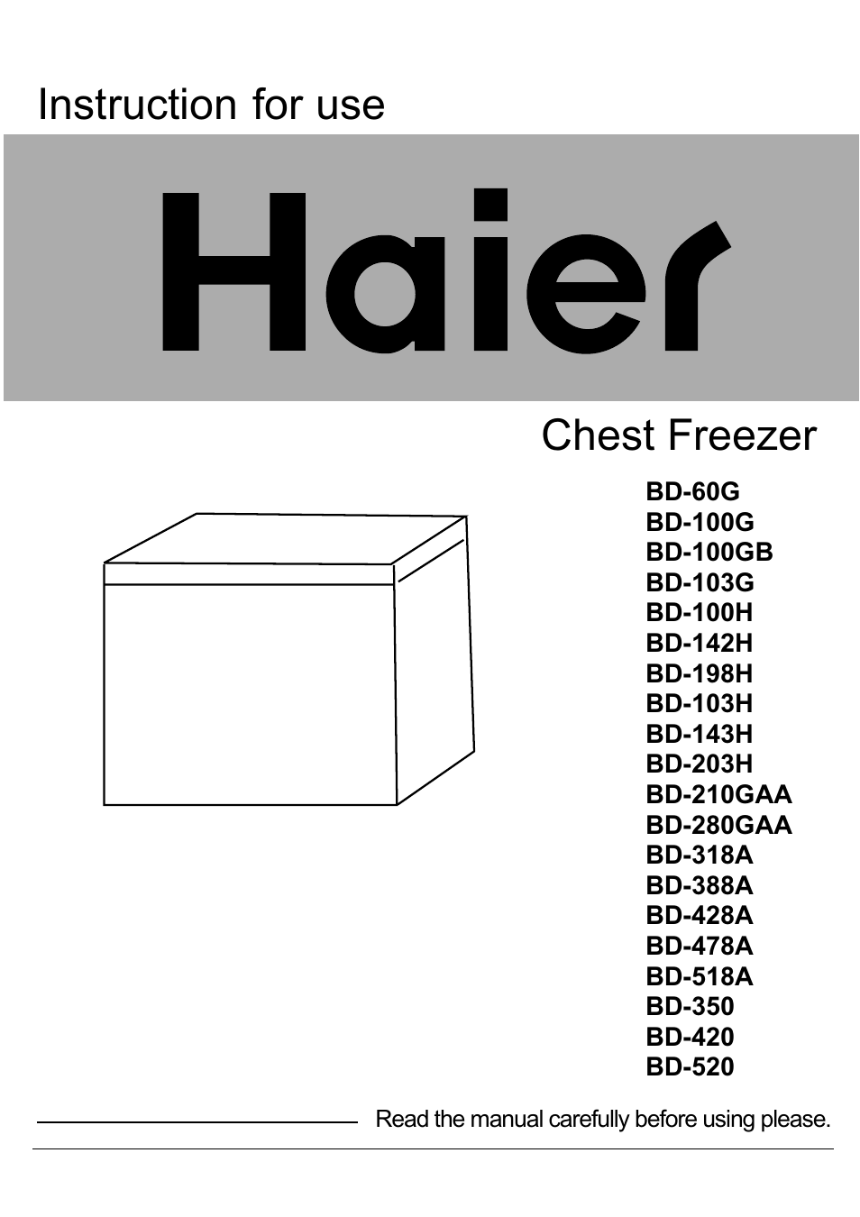 haier BD-388A User Manual | 10 pages