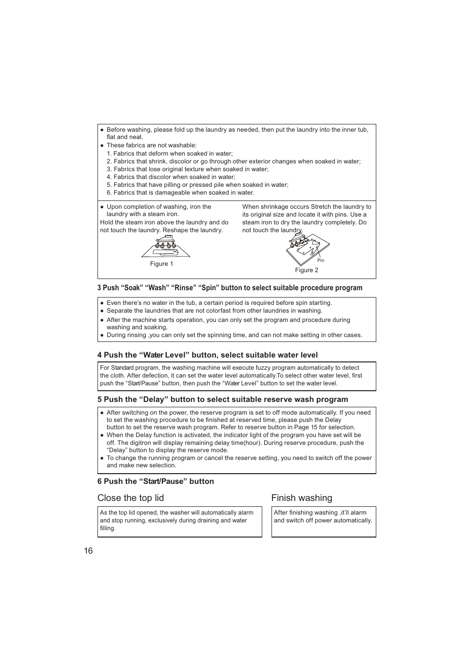 Close the top lid finish washing | haier HWM70-928NZP User Manual | Page 16 / 20