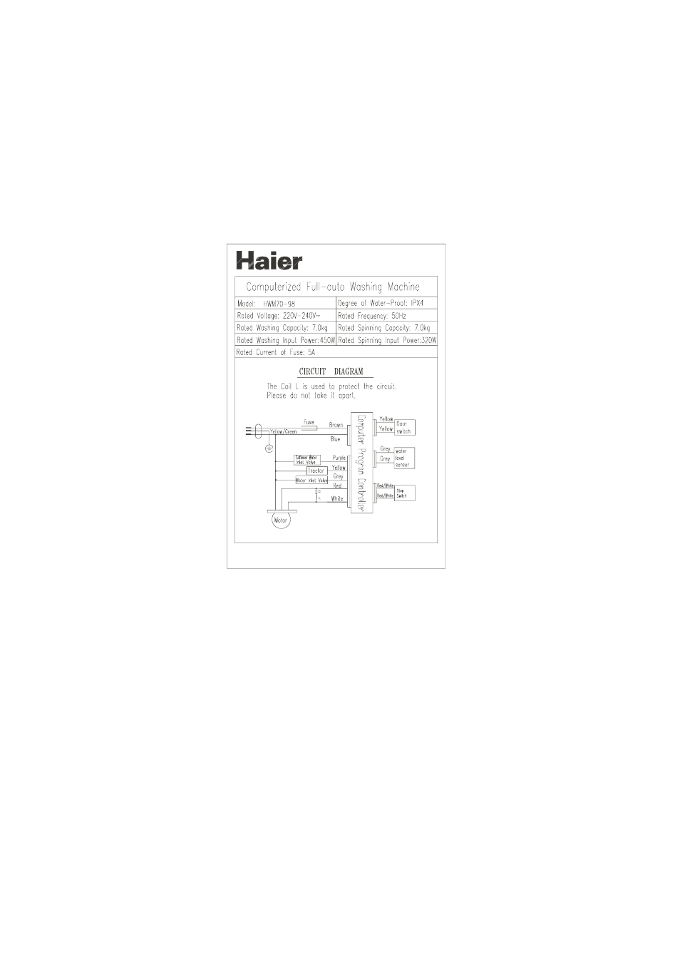 haier HWM70-98 User Manual | Page 21 / 21