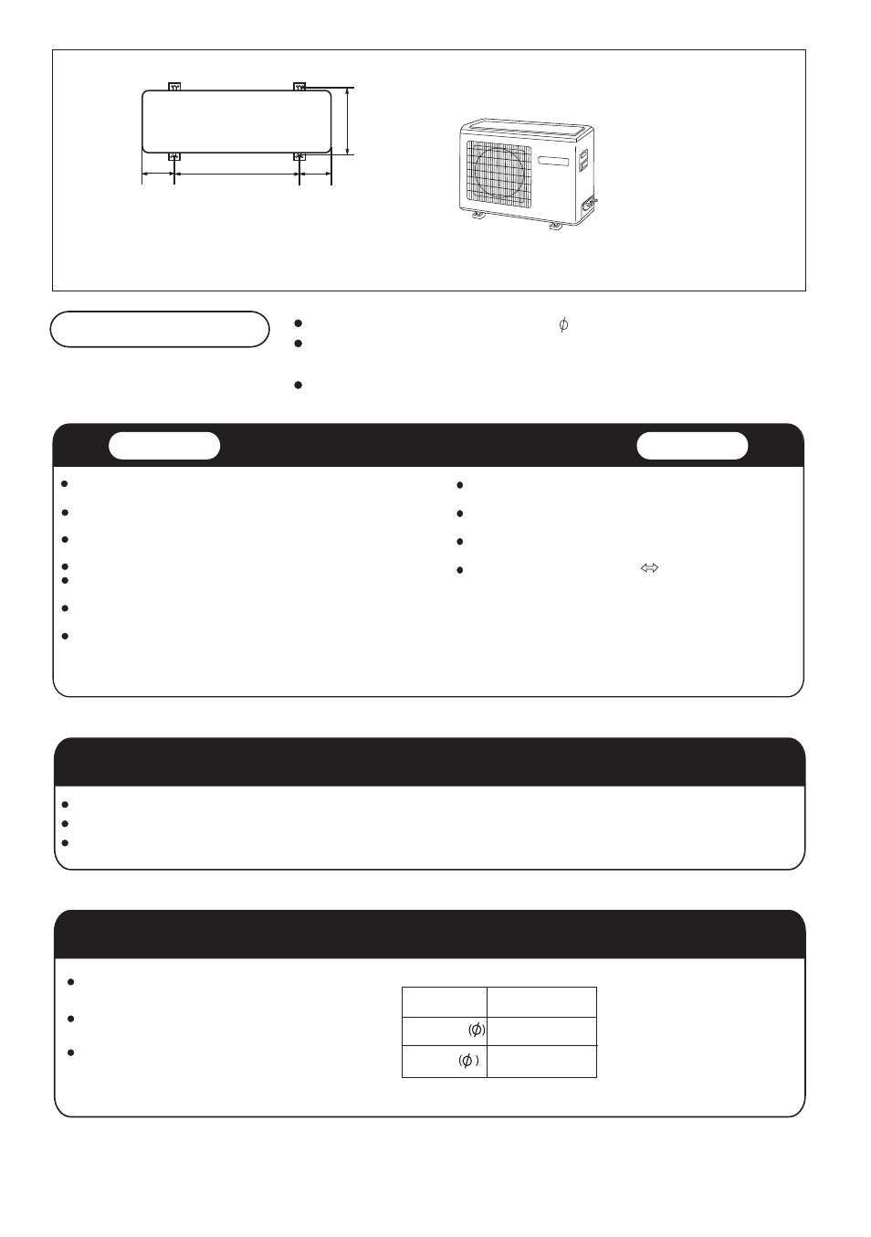 Fixing of outdoor unit indoor unit, Outdoor unit | haier 0010515194 User Manual | Page 2 / 8
