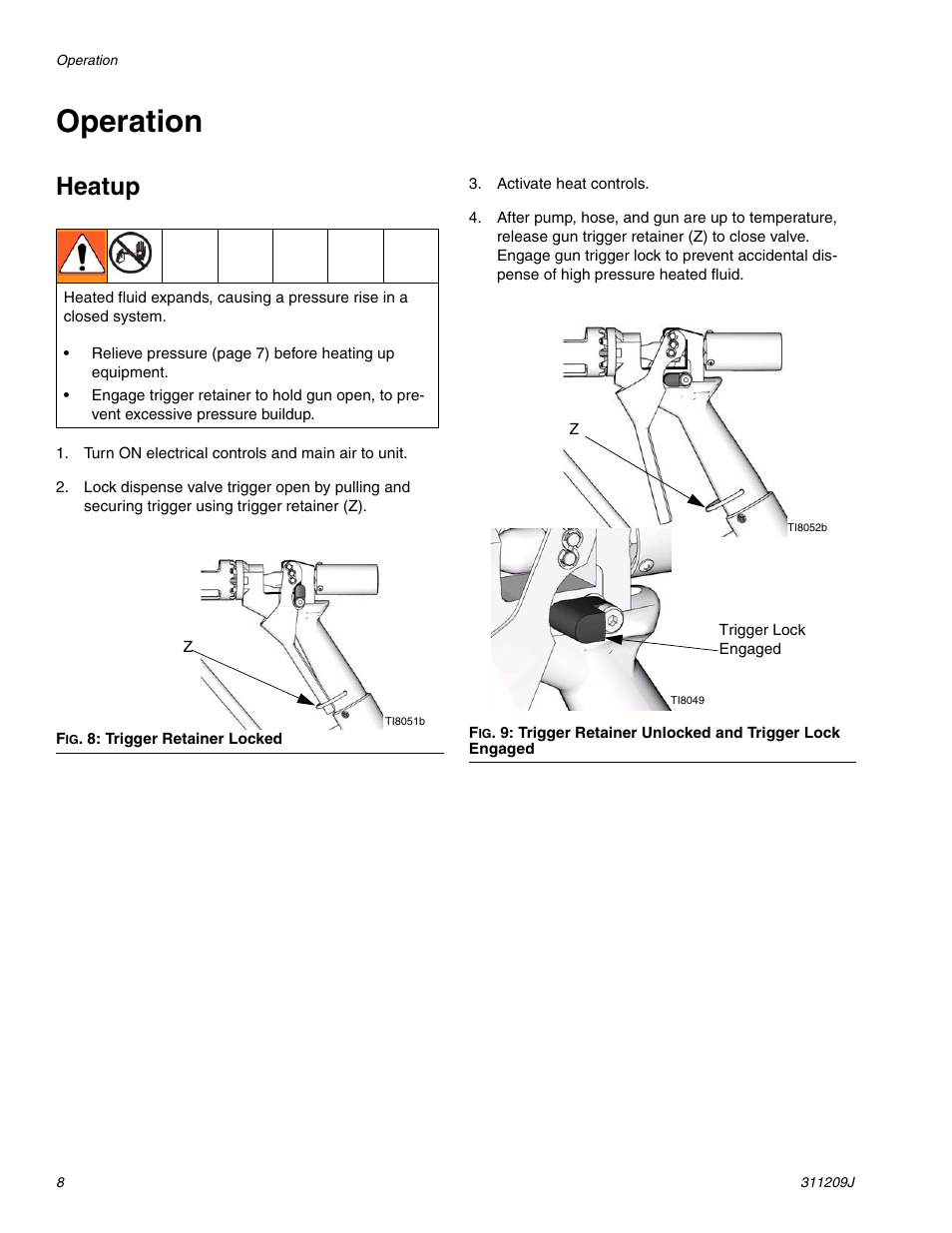 Operation, Heatup | haier 311209J User Manual | Page 8 / 22
