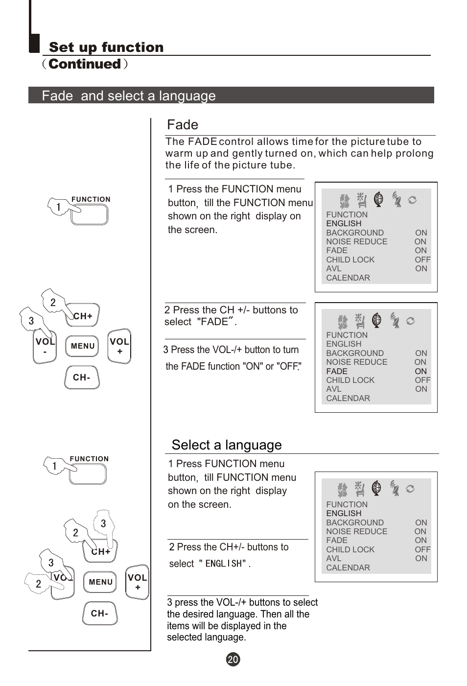 Т³гж 21, Select a language | haier 29T9D User Manual | Page 21 / 26
