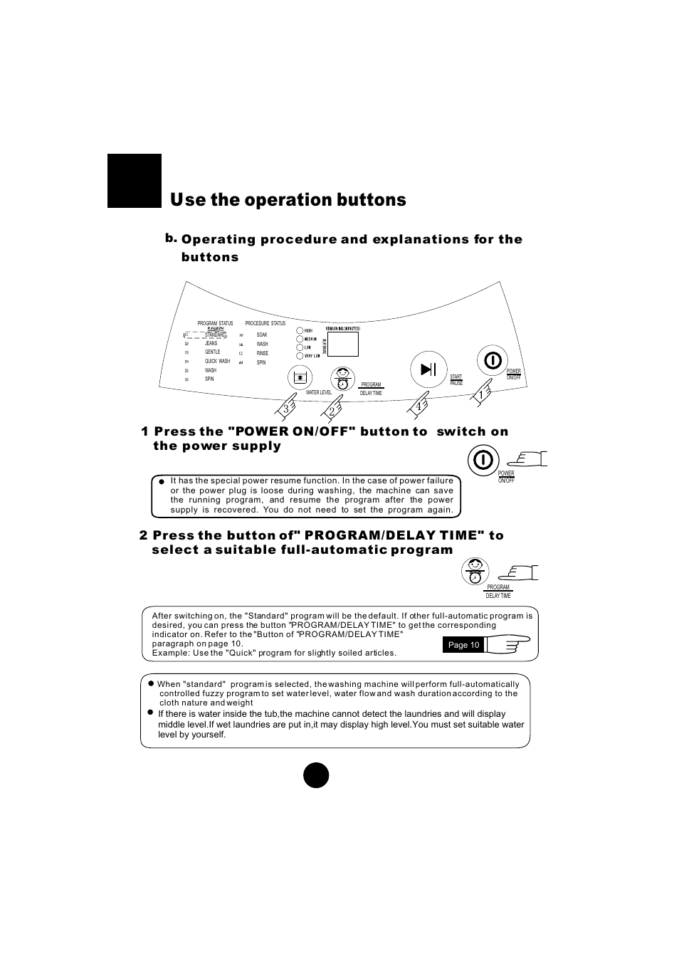 11 use the operation buttons | haier HWM60-10 User Manual | Page 13 / 18