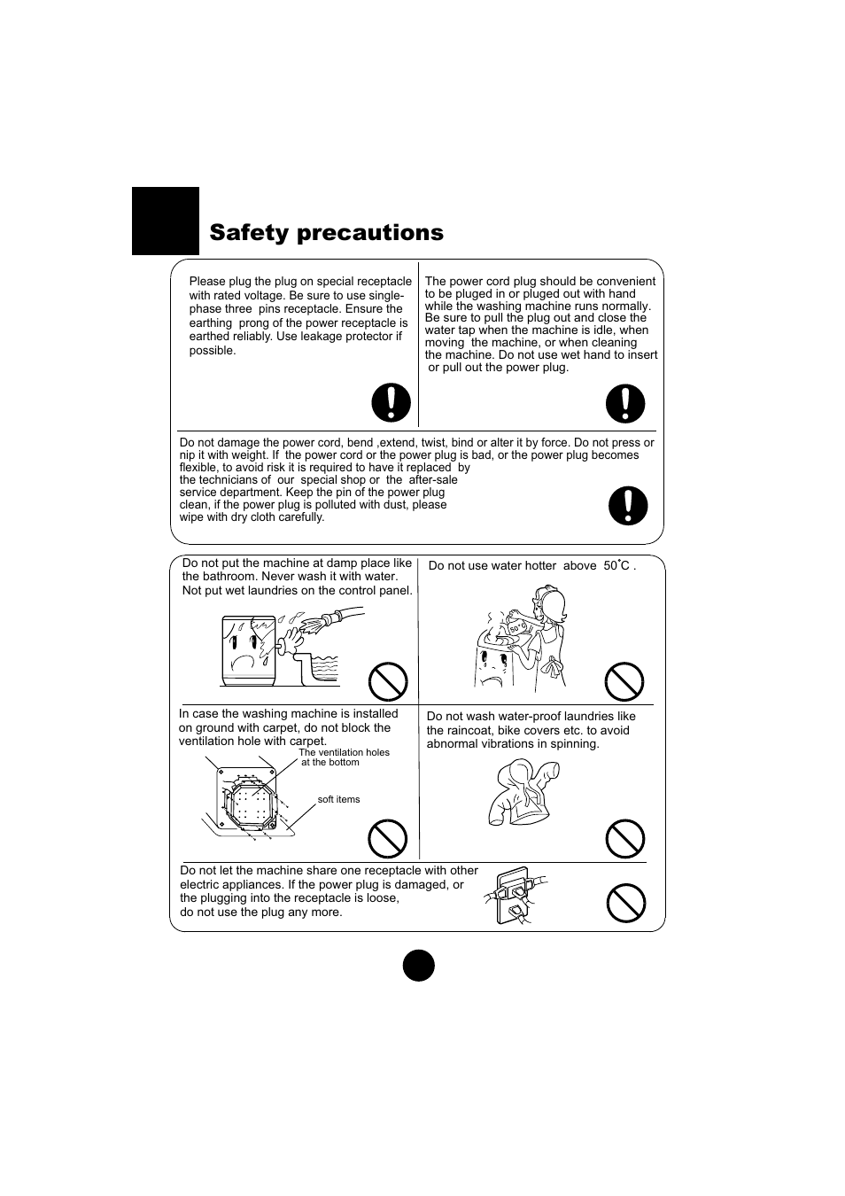 2safety precautions | haier HWM60-10 User Manual | Page 4 / 18